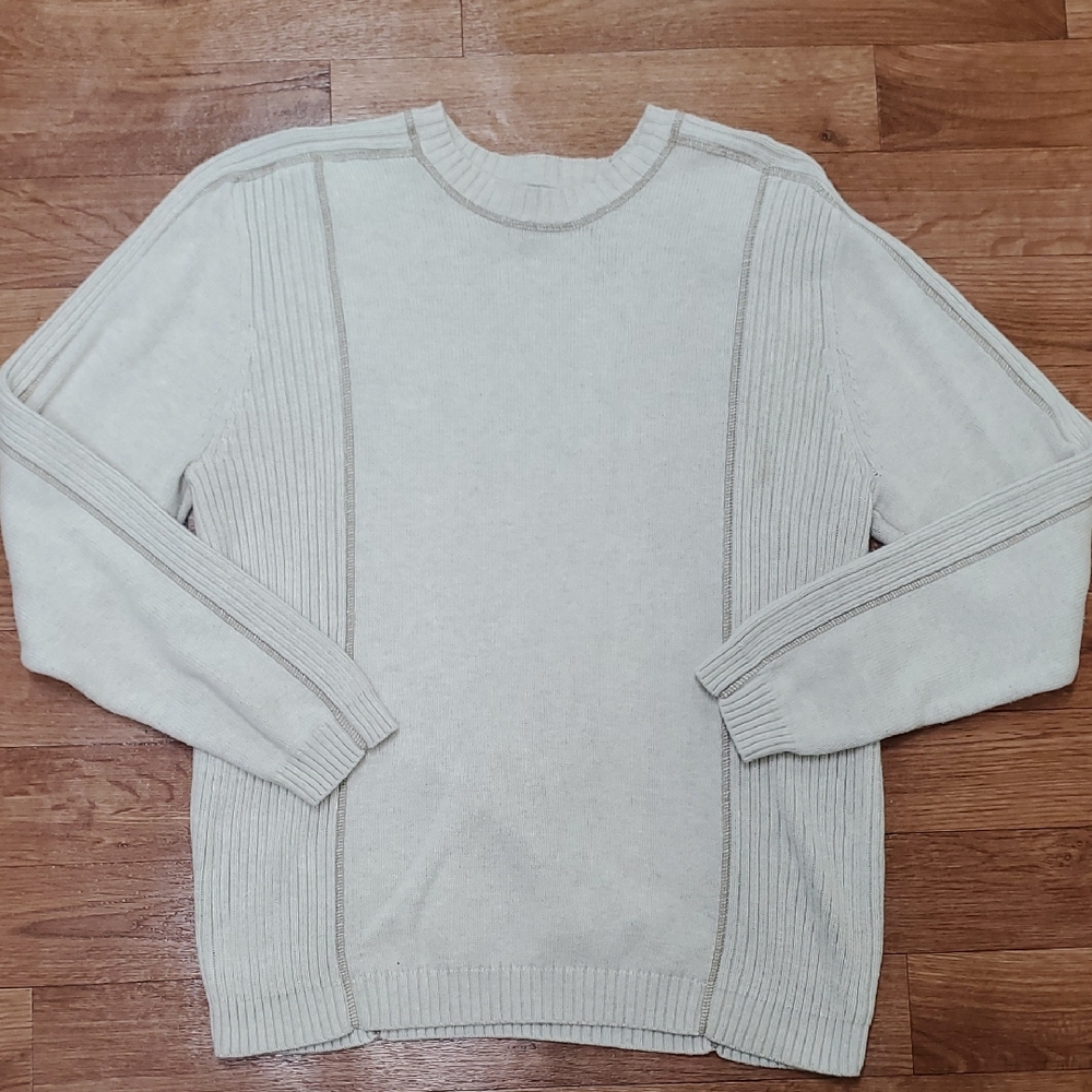 Axcess Men's Ivory Crewneck Sweater